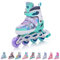 meteor® Inlineskates 4in1 Kinder Inliner Rollschuhe Roller Blades Quad Skates Carbon Kinder Inlineskates Verstellbar Schuh Big Wheels