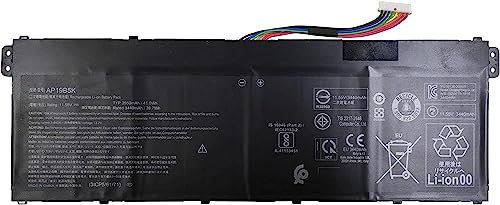 AP19B5K AP19B8K Compatible avec la Batterie de l'ordinateur Portable Acer Aspire 3 A314-22 A315-23 A315-57G A317 Aspire 5 A514 Aspire 7 A715-42G Chromebook 15 CB315-3H Series(11.55V 41Wh)