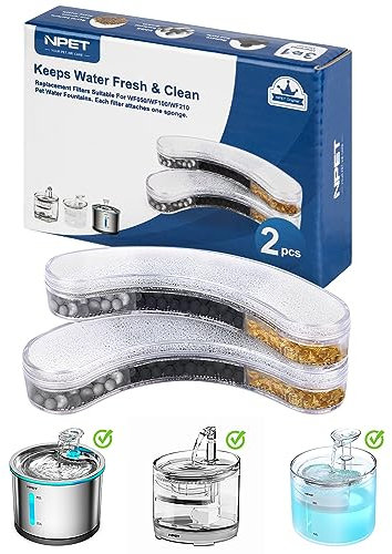 NPET Premium Replacement Filters for WF050/WF100/WF210 Cat Water Fountain