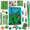 Minecraft Adventskalender 2025 Kinder Jugendliche 24 Überraschungen Schreibwaren Creeper Spielzeug für Kinder Weihnachtskalender Geschenk Idee (Grün)