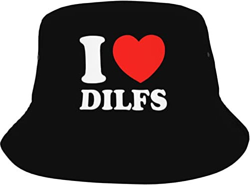I Love Dilfs Bucket Caps Unisex Outdoor Shade Sun Protection Bucket Hat