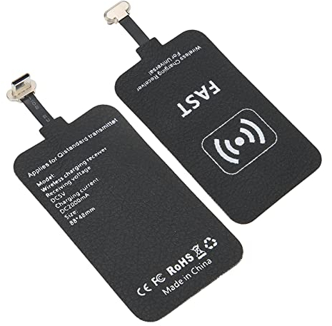Micro USB Wireless Ladeempfänger, 5V 2A 10W Wireless Qi Ladegerät Adapter, Micro USB Handy Ladeempfängermodul für USB C Android Handys
