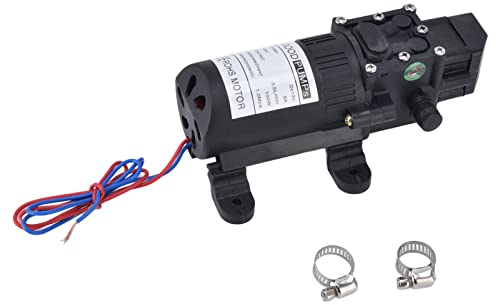 Nimomo 12V DC High Pressure Diaphragm Pump, Membranpumpe, Druckwasserpumpe 100W 5.5L/Min Micro Pump Hochdruckwasserpumpe mit Druckschalter für Camping Wohnmobil Boot