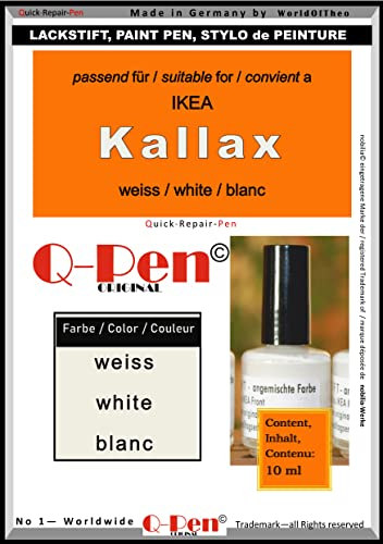Q-Pen Original Lackstift for IKEA Kallax white - Touch-up Paint by