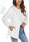 iWoo Veste de pluie pour femme, imperméable, respirante, fine, légère, coupe-vent, pliable, avec capuche, Blanc., M