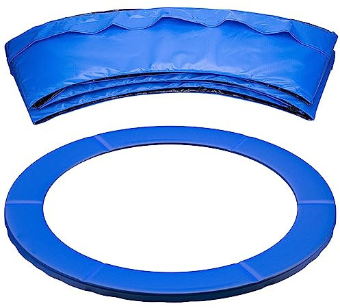 Federabdeckung Trampolin Ersatz-Sicherheitspolin Abdeckung, runde Trampolin-Abdeckung, Regen, Schnee, Sonnenschutz, Regenfest, UV-beständig, verschleißfest, Schwerkraft-Trampolinabdeckung (XXXL)