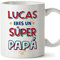 MUGFFINS Tazas Personalizadas para PADRE/PAPÁ - En Español - Eres Súper - 11 oz / 330 ml - Regalo personalizable original y divertido