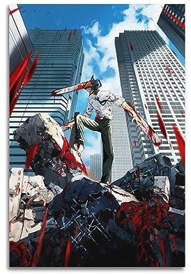 VZRSQZK Chainsaw Man Character Anime Poster Poster Decorative Painting Canvas Wall Posters And Art Picture Print Modern Family Bedroom Decor Posters 12x18inch(30x45cm)