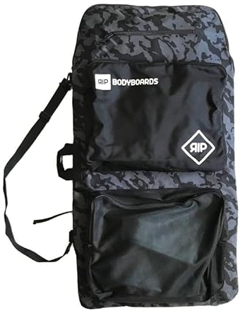 RIP Commando Doppel-Bodyboard-Rucksack, Reisetasche, Kuriertasche + Handschlaufe, verstellbare, gepolsterte Rucksackgurte, 5,1–111,8 cm große Boards, 2 LG-Aufbewahrungstaschen, 1 SM-Tasche,