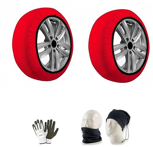 PER AUTO,SUV,4X4,FURGONI CON PNEUMATICI 225/55 R18 CERCHIO 18 MISURA XL CALZA DA NEVE OMOLOGATA COPPIA DI CALZE DA NEVE GHIACCIO IN TESSUTO ANTI-SLITTAMENTO PER RUOTE SU TRATTI DI STRADA MISTA