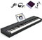 Maxmass 88 Key Electronic Keyboard, Full Size Weighted Digital Piano with Music Stand, Headphone, Foot Pedal, Piano Cover, MIDI & Audio Function, Musical Instrument Piano for Kids Adults (Black)