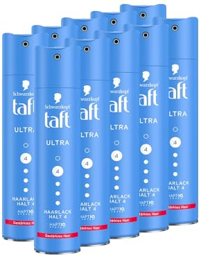 Schwarzkopf Taft Haarlack Ultra (10 x 250ml), Haltegrad 4 Haarstyling, Haarspray für alle Haartypen, gestärktes Haar, vegane Formel*