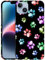 GlamCase for iPhone 14 Plus, iPhone 14 Plus Case - Dog Cat Paw Watercolour Print Design Printed Slim Fit Cute Plastic Hard Snap on Protective Designer Back Phone Case/Cover for iPhone 14 Plus.
