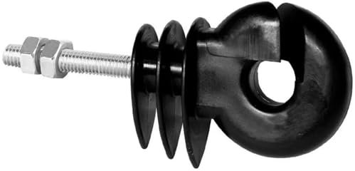 Agrarzone 25x Ringisolator metrisches Gewinde - verzinkte Stütze 6 mm Durchmesser - robuste Weidezaun Isolatoren für Draht, Seil, Litze & Band