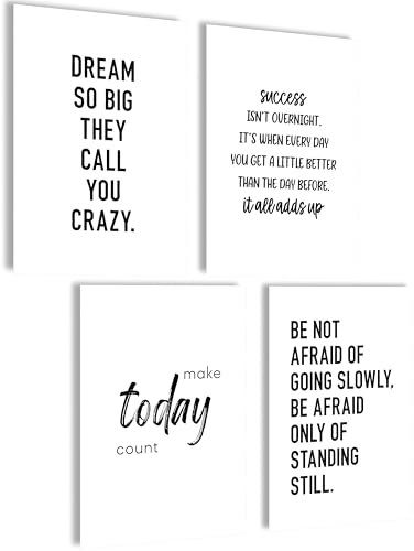 mojoliving Motivation Poster Motivationsbilder Bilder Büro Bilder Poster Aesthetic Fitness Growth Mindset Gym Deko Büro Dekoration Badezimmer Küche Bilder schwarz weiß