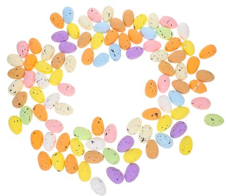 CORHAD 100stücke Osterdeko Bunte Schaum-eier Zubehör Für Ostern Fotorequisiten Und Partydekoration Wiederverwendbare Eier Für Kreative Bastelideen