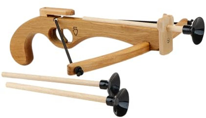 BestSaller 1243 Kinder-Handarmbrust Erlenholz geölt +3X Armbrustbolzen mit Saugnapf 1247 (4-teilig)