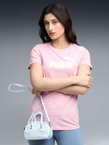 Puma Unisex ESS No. 1 Logo Heather Tee T-Shirts, Dark Gray Heather,