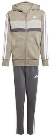 adidas Unisex Kinder Seasonal Essentials Tiberio 3 Stripes Fleece Tracksuit Trainingsanzug