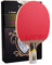 LXWKAI Tischtennisschläger, professioneller Ping-Pong-Schläger mit Schlägerhülle und ITTF-zugelassenem Ping-Pong-Schlägerset aus Gummi mit tollem Spin und Kontrolle, 9 Sterne/Langer Griff