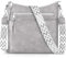 LUROON Umhängetasche Damen Mittelgroß, Leicht Leder Handtasche Damen Kleine mit Vielen Fächern Crossbody Bags Damenhandtasche mit Verstellbar Breitem Schultergurt