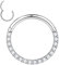 Medinah 16G Titanium Nasenpiercing Septum Piercing – Universal Scharniersegment für Septum, Nase, Lippe, Ohr – Gauge 1.2mm –nostril Piercing in Gold, Silber & Rosegold (Silber, 1,2mm | 9mm)