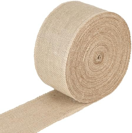 SUPAWAY 1 Rouleau Ruban toile de jute 10cm x 40m naturel Rustique ruban de tissu de jute pour décorations de mariage et noël, diy artisanat, emballage cadeau