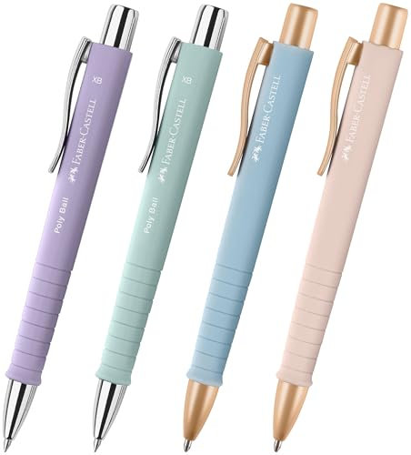 Faber-Castell Kugelschreiber Poly Ball XB 4er SET, 241 (Trendfarben 4er Set)