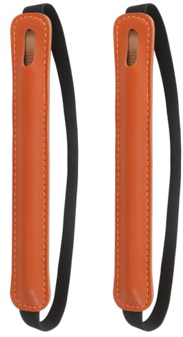 PATIKIL 2Pcs Stylus Holder for Tablet, Universal Pen Sleeve Retractable Stylus Pen Holder Elastic Pencil Pocket Case Protective Pouch for Tablet Case Notebook, Orange