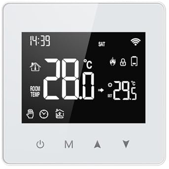 Accesorios compatibles con AVATTO, termostato inteligente Tuya WiFi/ZigBee, controlador de temperatura for caldera de agua y gas con batería de bajo consumo.(ZigBee Version)