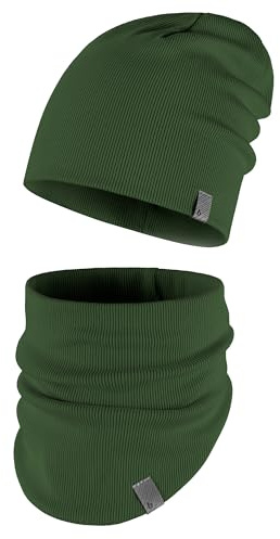 Bubalove - Baby Beanie Mütze Schal Set - Babymütze - für Kleinkind Mädchen Jungen Kinder - Übergangsmütze - Herbst & Winter
