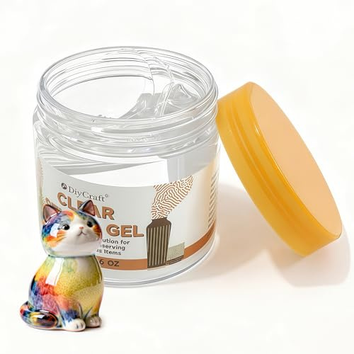 Museum Gel - 170g Clear Exhibit Putty, Removable, Reusable & Residue-Free Adhesive for Dry Smooth Surfaces, Stops Ceramic & Glass Collectibles from Falling Due to Vibration or Bumps