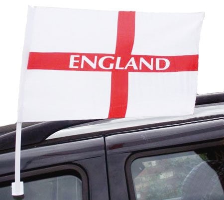 Toyland TWIN PACK ST GEORGES ENGLAND CAR FLAG - FABRIC FLAG- 18 X 11 SIZE