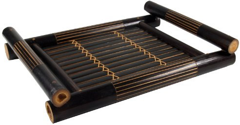 GURU SHOP Bambus Tablett, Größe: Groß (50x35 Cm), Untersetzer, Tabletts