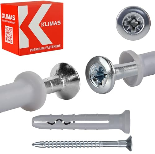 Wkret-met 50x Qualitaets Rahmenduebel / Nagelduebel 10x140 mm mit verzinkter Kreuz Stahl Nagelschraube aus namhafter europaeischer Produktion - keine China Billigproduktion