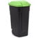 CURVER Cubo de basura con ruedas (110 L), color negro y verde