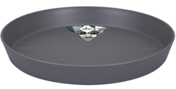 Elho Loft Urban Saucer Round Sottovaso, Nero, 14 CM