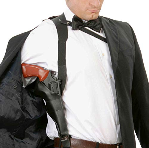 FIESTAS GUIRCA | Schwarzer Pistolenhalter (Einheitsgröße) - Zubehör für Polizei- und 20er Jahre Kostüme - Ideal für Kostümpartys, Karneval und Halloween - Unisex für Erwachsene - Schwarz