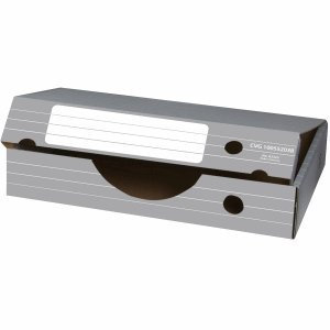 Elba Archiv-Schachtel tric 450x340x88mm Wellpappe grau/weiß