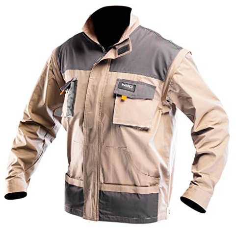 NEO TOOLS Arbeitsjacke 2in1 - Funktions Outdoor Jacke - Berufsjacke Montagejacke reflektierende - 240 g/m2 - Schutzjacke mit vielen Taschen - S-XXL (DE/NL/SE/PL, Alphanumerisch, XXL, Regular, Regular)