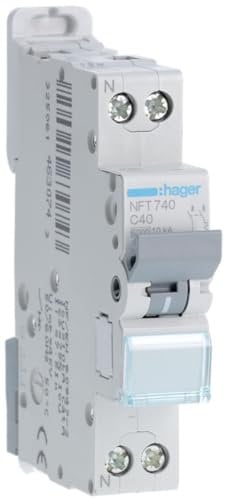 disjoncteur hager - 1 phase + neutre - 40a - 6ka - courbe c - vis / vis