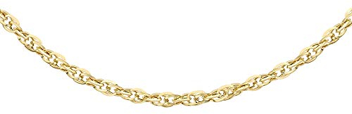 CARISSIMA Damen-Singapurkette 9ct Yellow Diamond Cut Prince Wales Chain of 41cm/16 inches 375 Gelbgold 41.0 cm-1.19.4303