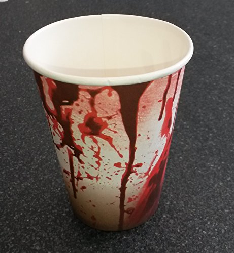 8 vasos de papel Halloween gruseln schream sangre Halloween