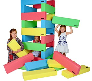 RIWI 12 Blocs de Construction en Mousse XXL | Grands Blocs de Construction Mous | Certifié TÜV Autriche | Qualité de la Mater