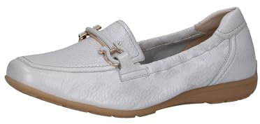 CAPRICE Damen Slipper aus Leder mit Schnalle, Lila (Lt.Blue Pe.Dee), 42 EU