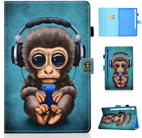 Custodia Galaxy Tab S6 10.5 2019, PU Pelle Smart Case Stand Flip Book Style Cover per Samsung Galaxy Tab S6 SM-T860/T865 10.5 inch 2019 Tablet Custodia Protezione-Scimmia