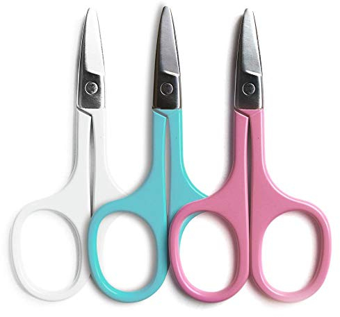 Innoxa Expert Accessoires Bébé Ciseaux à Ongles Bout Rond Bleu Inox 9,2cm