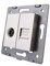Mecanismo de empotrar TV + Red RJ45, gris