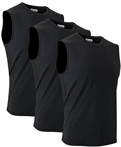 MeetHoo Herren Tank Top, Muskelshirts Tankshirt Ärmellose Shirt Achselshirt Schnelltrocknendes Unterhemd Gym Running für Männer