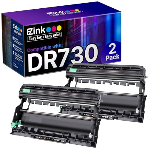 E-Z Ink Compatible Drum Unit Replacement for Brother DR 730 Drum Unit Compatible with HL-L2350DW HL-L2395DW HL-L2370DW HL-L2370DWXL MFC-L2750DW MFC-L2710DW Printer (2 Pack)